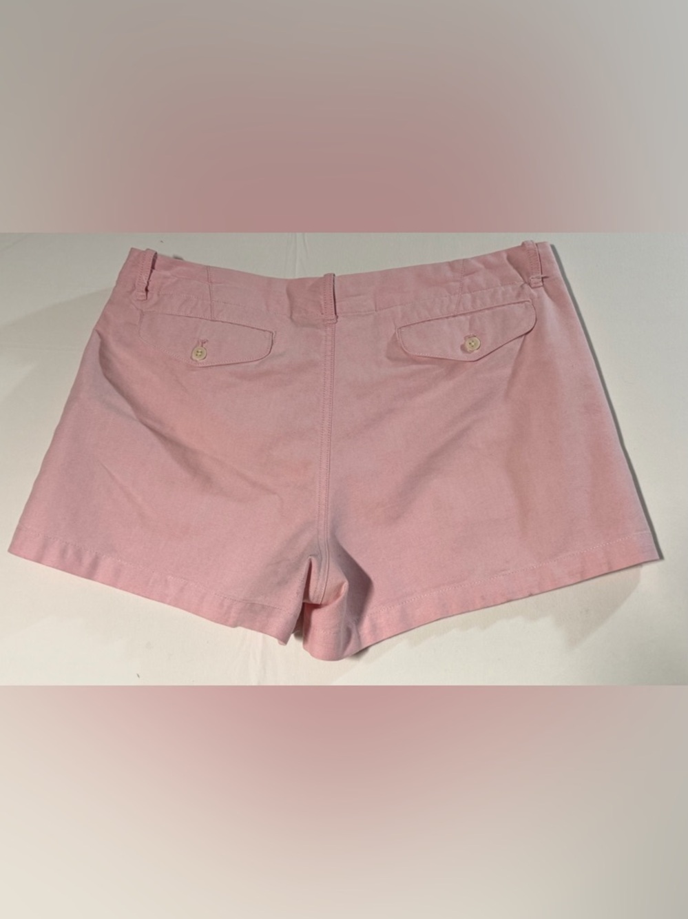 Polo Ralph Lauren Women's Pink Oxford Chino Shorts - Size 10 - Embroidered Pony - Picture 4 of 9